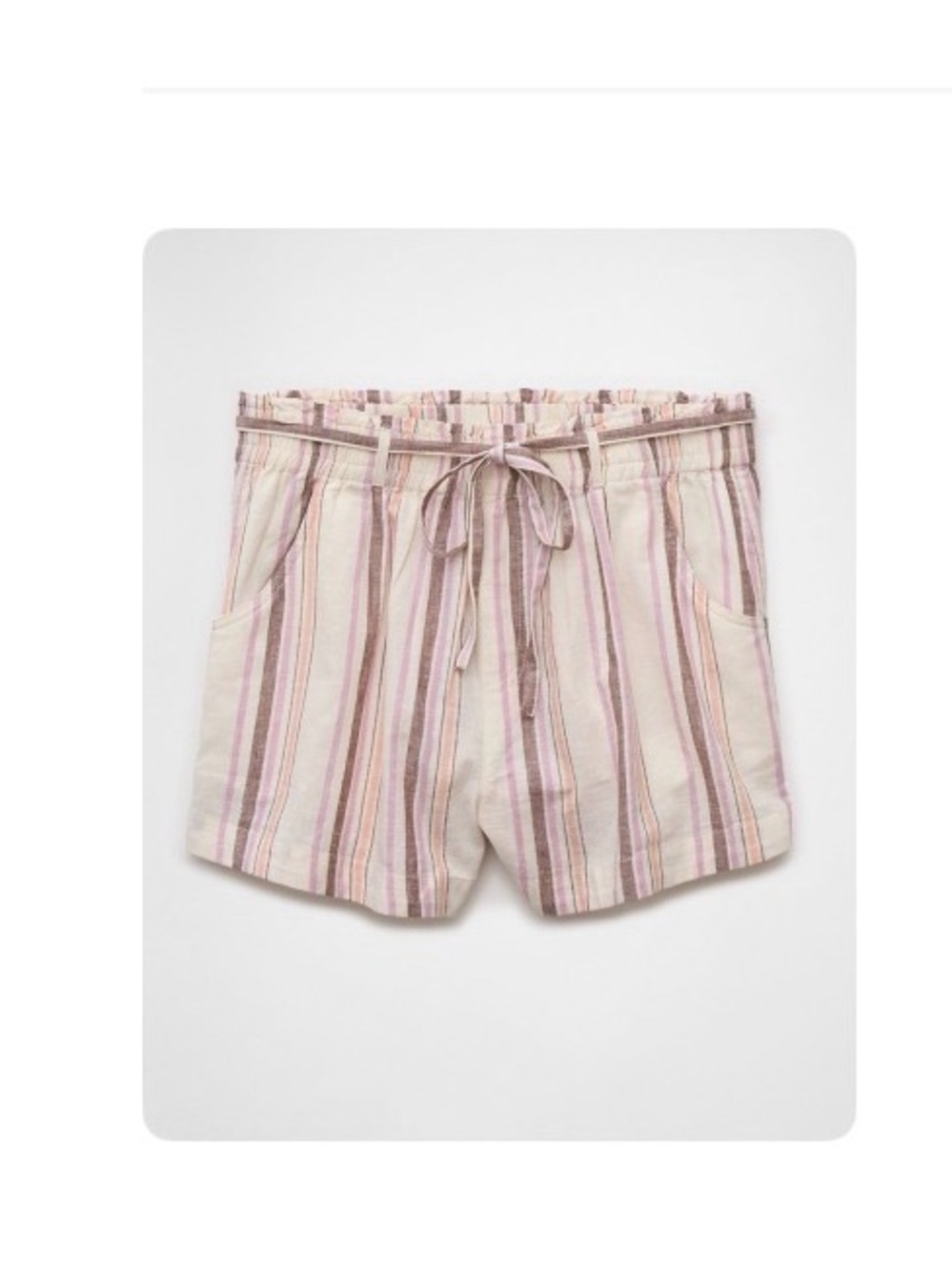American Eagle Striped Linen Shorts